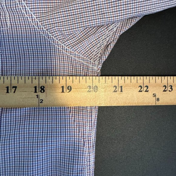 Ben Sherman Orange & Blue Check Western-Style Button-Up Shirt, Size Small - Picture 9 of 9